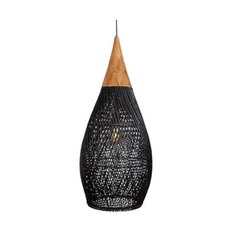 Suspension, Design Fait Main, Éclairage Style Vintage, D25xH50CM Noir, Pas d'ampoule-e (1/2)