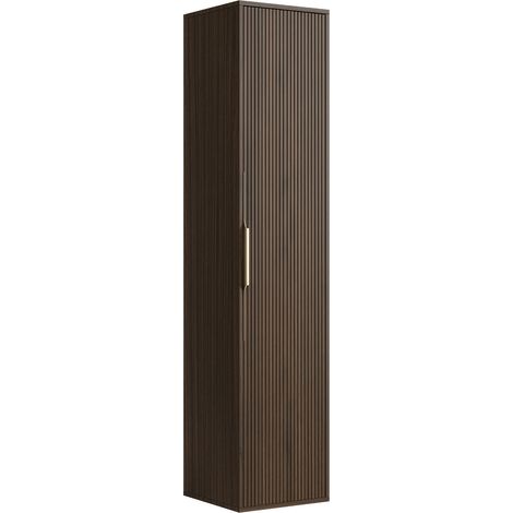 Mobiletto da bagno sospeso Rimini 38 x 33  x 170 cm – Noce marrone