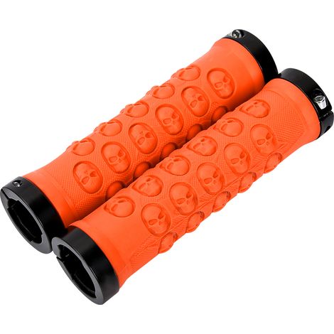 Poignées de Vélo VTT Antidérapantes à Montage Rapide, Couleur Orange