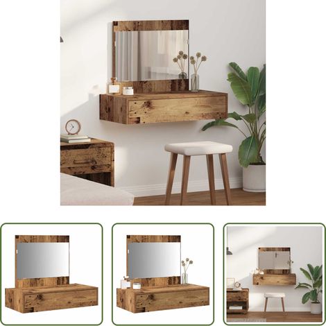 Coiffeuse moderne - Table de Toilette Marron 83 x 40 x 70 cm Bois d'ingénierie (1/5)