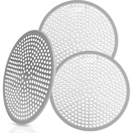 3 Pièces Attrape Cheveux Douche, Filtre Cheveux Douche Baignoire 120 mm/ 4,72", Grille Douche, Filtre Baignoire Anti Cheveux, Grille Baignoire Anti Cheveux, pour Cuisine, Salle de Bains Douche (1/5)
