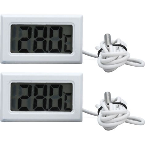 2 pièces thermomètre numérique électronique Thermostat température mètre 2 s rafrachir avec ProbeWhite (1/5)