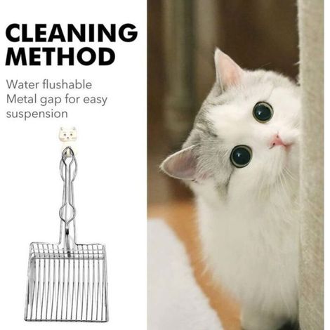 Pelle À Litière - Métal - 34 X 15 X 6 Cm - Pour Chat - 1 Pièce (1/4)