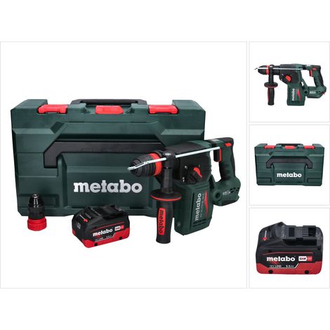 Metabo KH 18 LTX BL 24 Q Marteau perforateur burineur sans fil 18 V 2,2 J + 1x Batterie 5,5 Ah + metaBOX - ohne Ladegert (1/5)