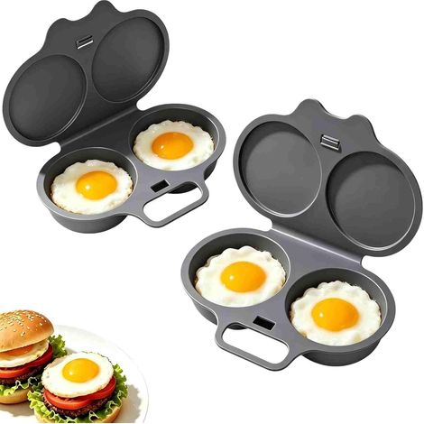 Cuiseur Oeuf, 2PC Pocheuses à œufs Micro-ondes, Cuiseur Oeuf,Cuiseur a œufs, Moule à Vapeur, Microwave Egg Poacher With Lid & Handle, Antiadhésive Sans Huile, Facile à Nettoyer (1/5)
