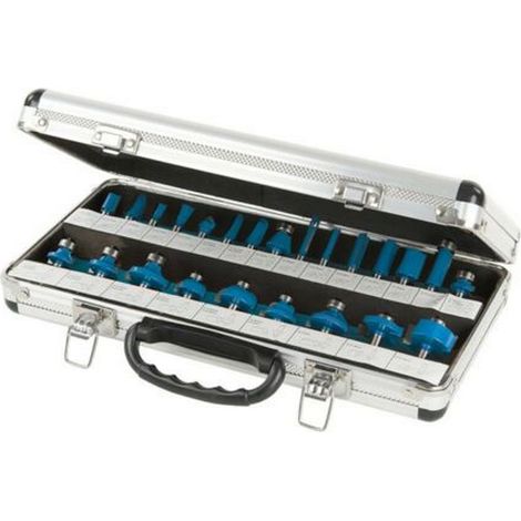 Coffret de 24 fraises a bois tct pour dÉfonceuse queue de 1/4 (6,35 mm)