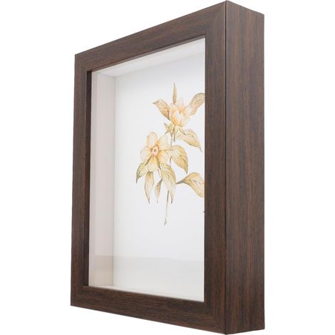 Vitrine à Ombres Cadre Photo 10 Pouces en Bois pour Souvenirs (1/5)