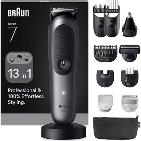 Braun AIO7560 tagliacapelli Nero, Grigio 14 Ioni di Litio (1/4)