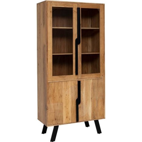 Vitrine en bois d'acacia et métal Mano (1/5)