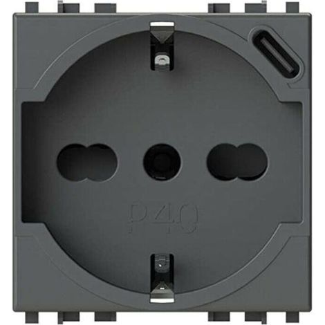 4 caja p40 usb 3.0a para vimar arke metal 4b.v19m.p40.usb