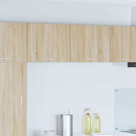 Hängeschrank 2 pcs Sonoma-Eiche und Weiß 50 x 31 x 40 cm