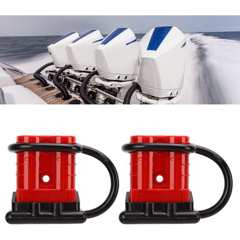 Deux jeux de prises de charge rouges 50A 600V + connecteurs Anderson avec manchons de protection (A0182) (1/5)