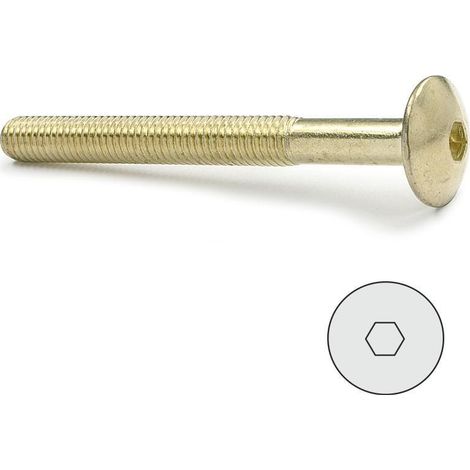 DUVER tornillo cabeza bombata allen latonado 6-80 , 0CIENTOS