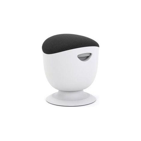 Tabouret ergonomique Up Up Seul, blanc, tissu D48 noir (gris foncé)