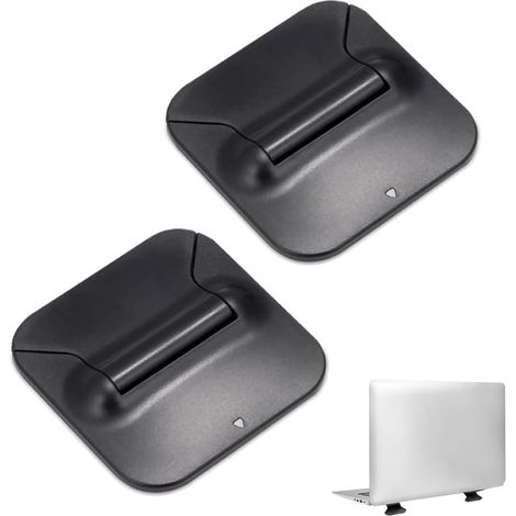 2er-Pack unsichtbarer faltbarer Laptop-Ständer, unsichtbarer selbstklebender Laptop-Ständer, tragbarer Ständer, ergonomischer und leichter Laptop-Ständer, geeignet für Tablets und Laptops.