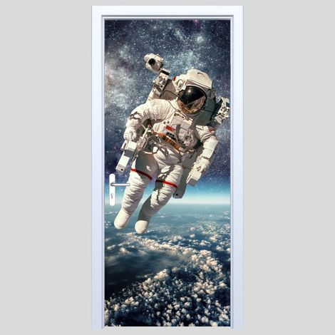 Stoff-Türaufkleber Kosmonaut Weltraum 189PD