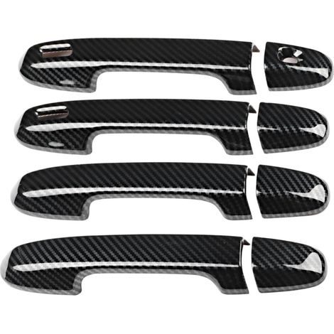 Ensemble de 8 baguettes de finition texturées en fibre de carbone pour poignées de porte extérieures intelligentes Subaru Forester SK 19 (1/5)