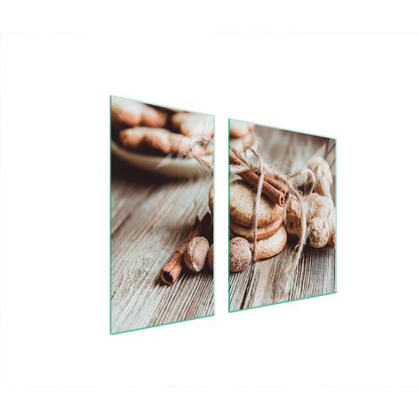 Plaque de protection en verre pour four 90x52 cannelle (1/5)