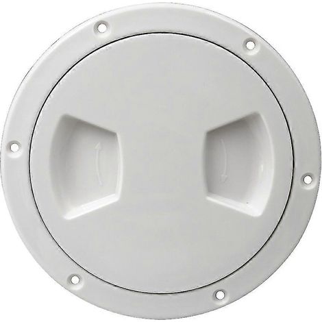 Plaque de pont en plastique blanc pour bateau, étanche, type à baïonnette, 5 pouces de diamètre (1/4)