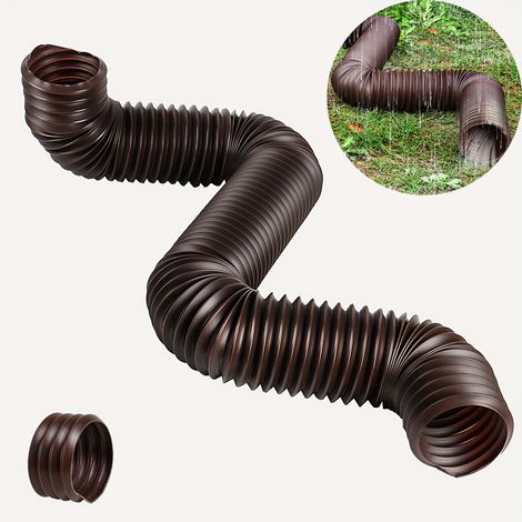 Rallonge de descente flexible pour gouttières, tuyau de drainage extensible en plastique, matériau PE, 130 cm (1/5)