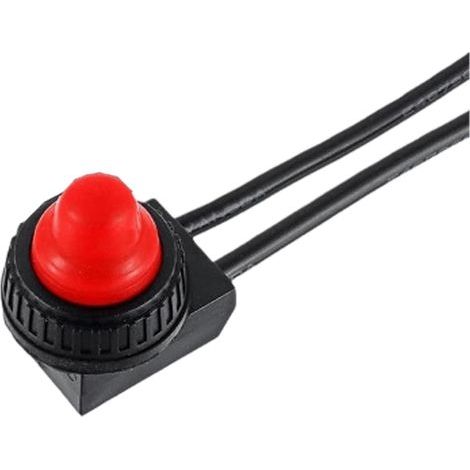Interrupteurs marche / arrêt pour éclairage, interrupteurs à bouton-poussoir, coque en plastique, interrupteurs à verrouillage automatique étanches avec fils, interrupteurs à verrouillage automatique, (1/5)