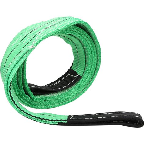 Sangle de levage verte en polyester 3 m x 50 mm pour grue industrielle et manutention (1/5)