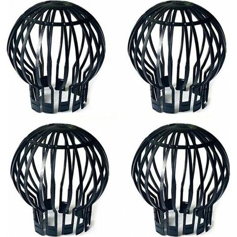 Lot de 4 protège-gouttières en plastique – Maintient les tuyaux de descente de gouttière à l'écart des blocages causés par les feuilles, la mousse, la boue, la boue, les balles et autres débris – Flex (1/4)