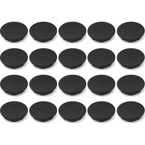 20x cache trou bouchon plastique 6mm noir protection trou meuble mur cloison