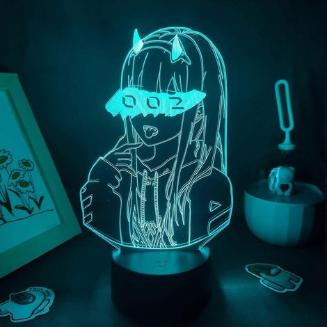 Lampe veilleuse 3D SCSYV Anime Zero Two - Décoration pour chambre d'enfant - Cadeau (1/5)