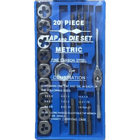 SET FILIERA 20pz PROFESSIONALE MASCHI E FEMMINE PER FILETTATURA (1/5)
