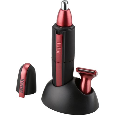 Trimmeuse Pour Poils De Nez Et D Oreilles - 2 En 1 - Lame Rotative En Acier Inoxydable - Etanche - Rechargeable Par USB - Pour Visage Et Narines - 1 Piece (1/5)
