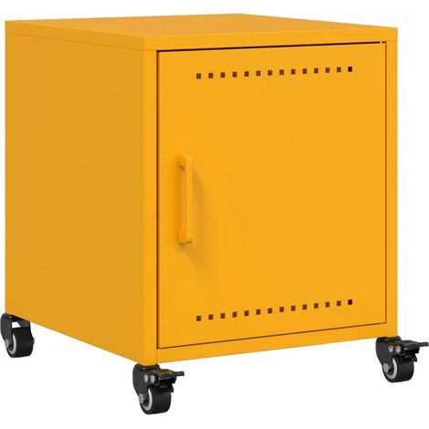Maison Exclusive - Nachttisch Senfgelb 36x39x43,5 cm Stahl