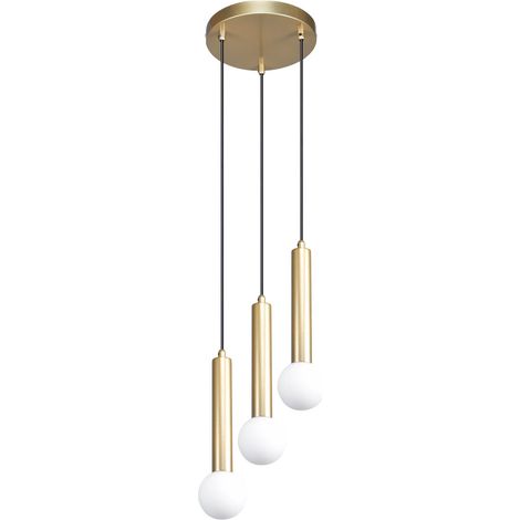 Suspension ronde moderne or/blanc 3xG9 FILANO Italux (1/3)