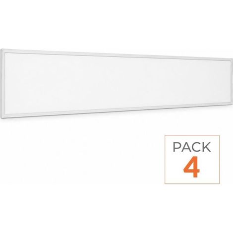 Pack de 4 - Panneau LED Slim 150x30 40W 120lm/W Sans Flicker - Blanc Froid 6000K - 8000K - SILAMP (1/2)