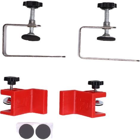 Pince de fixation d'installation de tiroir, 1 paire, Clip de panneau réglable en acier inoxydable pour l'assemblage de meubles (1/5)
