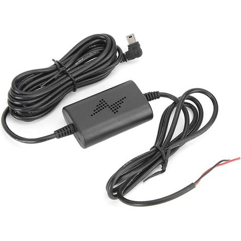 Kit de câblage pour caméra embarquée, câble mini-USB abaisseur 12V/24V vers 5V 2,5A avec coude gauche pour la surveillance en stationnement
