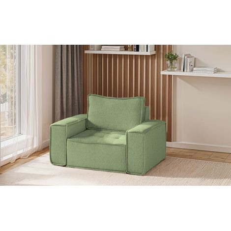 Sessel Designersessel SANDE Stoff Alpine Hellgrün (1/3)