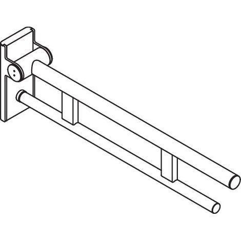 HEWI 900.50.10260 Poignée d'appui rabattable DC Duo (A), L : 700 mm (1/2)