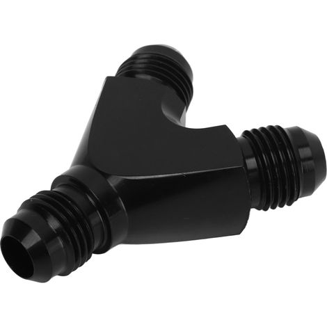 Verteiler-Y-Adapter, schwarz eloxiert, wasserdicht, universell für Kraftstoffschlauch 6AN (1/5)