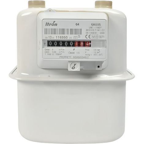 Contatore di gas domestico GALLUS 2000 G4, 6 m³/h, DN20, bassa pressione CEE