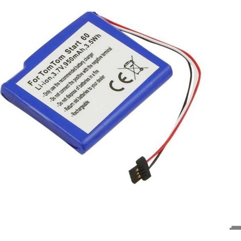 Batterie de Remplacement pour GPS TomTom Start 60 3,7V 950mAh Li-ion (1/3)
