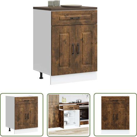vidaXL Küchenunterschrank Kalmar Räuchereiche Holzwerkstoff (1/5)