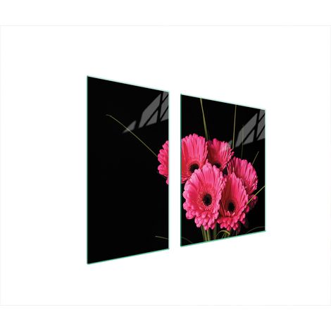 GLASSCHUTZPLATTE FÜR HERD 90x52 GERBERA (1/5)