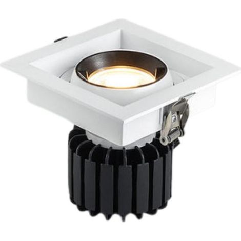 Foco Downlight LED 12W COB Direccionable 360º Cuadrado Corte 100x100 mm CRI90 Expert Color  No Flicker No Flicker 3000K Blanco Cálido (1/2)