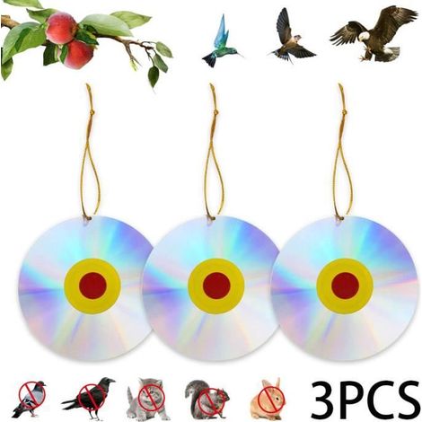 Vogelscheuche, Doppelseitiger Reflektierender Scheibenanhänger, Vogelabwehrmittel, Vogelscheuche für Hof und Dach