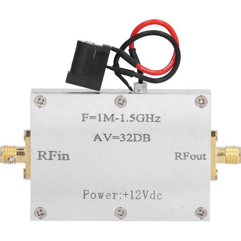 Amplificateur à faible bruit 1 MHz à 1,5 GHz 32 dB 10 dBm Installation facile Radio pour système d'alimentation (1/5)
