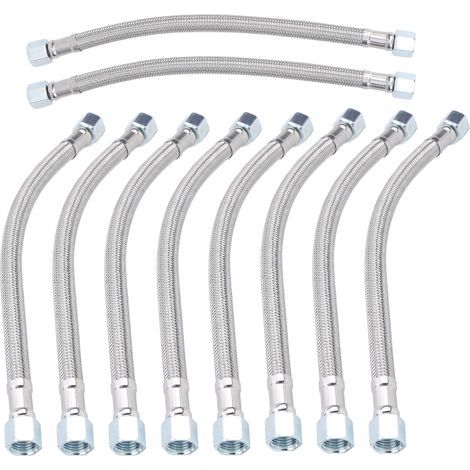 10 Stück 14x1,5 Innengewinde Luftkompressor-Element Bremsschlauch Schalldämpfer ölfreier Leitungsschlauch 40 cm (1/5)