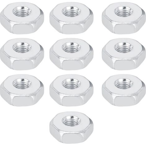 10 Pièces Guidon Chaîne Protège-Écrous Hexagonaux 8mm en Acier Inoxydable pour Tronçonneuse -KZQ