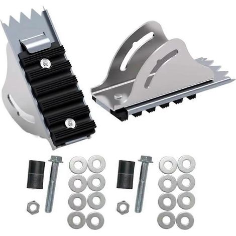 Lot de 2 pieds d'échelle antidérapants réglables 26-2 pour échelles télescopiques professionnelles modèles D1200, D1300, D1700 et D1800-JBMEDIA (1/4)