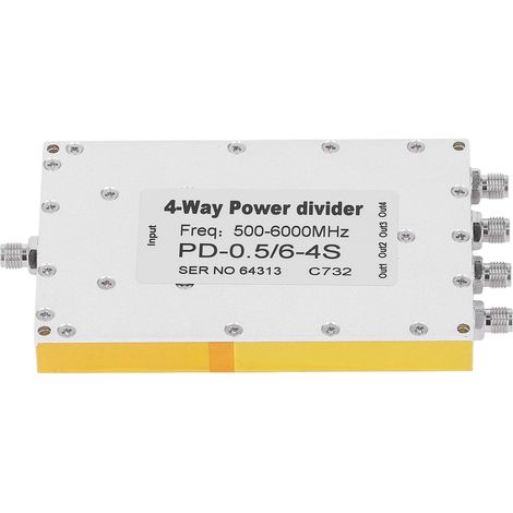 Divisore di potenza SMA a 4 vie, da 500 a 6000 MHz, splitter a microstriscia a bassa perdita di inserzione e alto guadagno. (1/5)